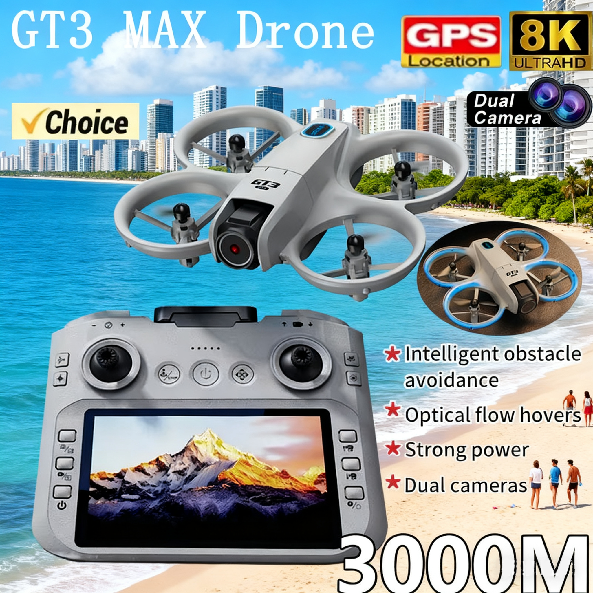 Drone Aerial Photography - NEW GT3 Drone with HD Dual