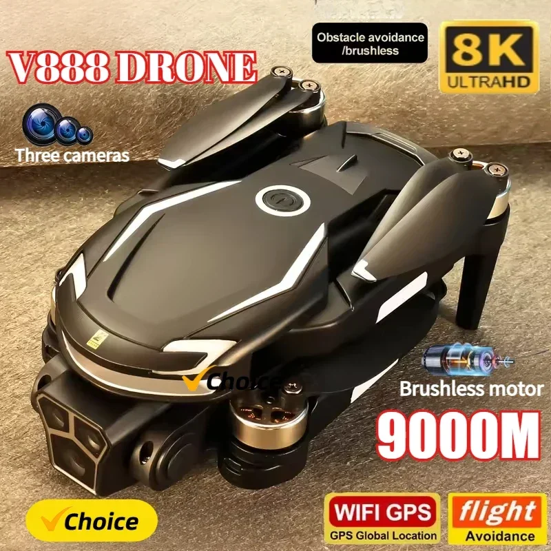 New V888 Drone 8K GPS Triple C - Drone Photogrammetry incelemesi ve fiyatı